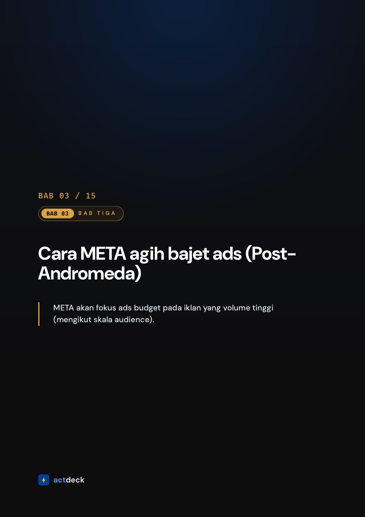 Cara META agih bajet ads post-Andromeda